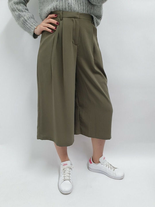 Sublevel Damen Hoch tailliert Culotte Grün