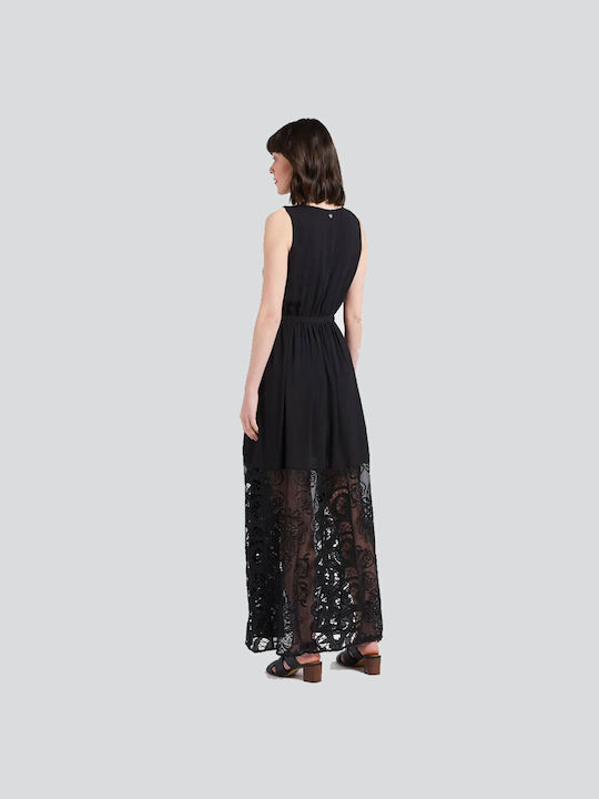 Liu Jo Sommer Maxi Kleid Schwarz