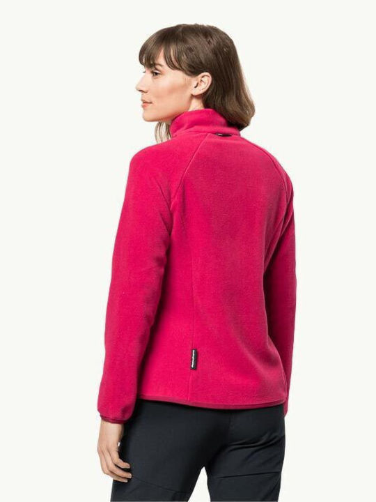 Jack Wolfskin Women's Cardigan with Zipper Pink