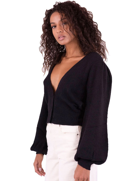Liu Jo Short Women's Knitted Cardigan with Buttons Black