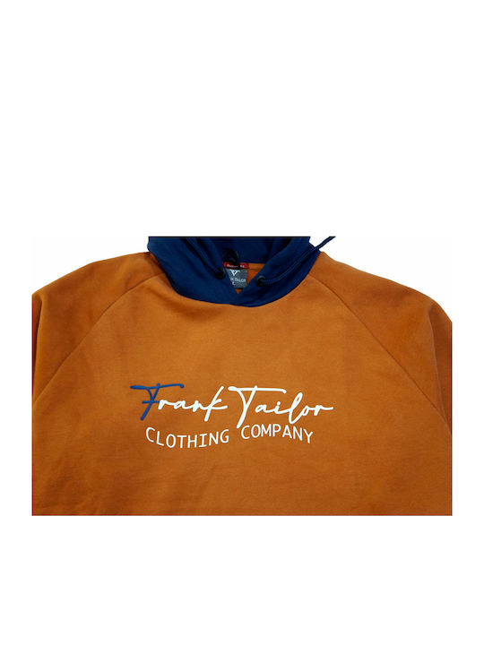 Frank Tailor Herren Sweatshirt mit Kapuze und Taschen Rot