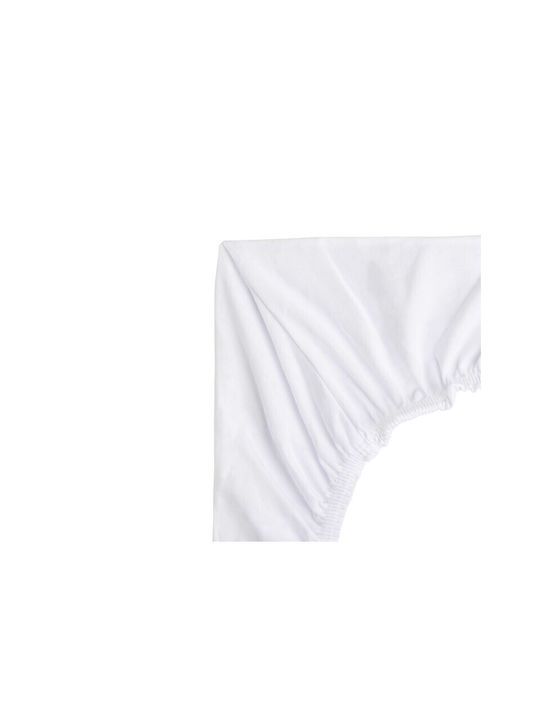 Sensillo Baby Sheet Crib Cotton Fitted White 40x90cm
