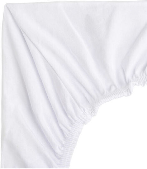 Sensillo Baby Sheet Crib Cotton Fitted White 40x90cm