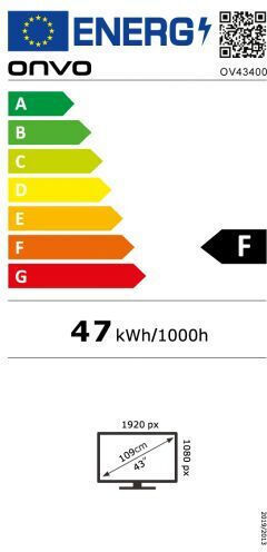 Onvo Smart Τηλεόραση 43" Full HD LED OV43400 (2022)