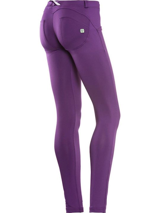 Freddy Women's Fabric Trousers Push-up Skinny Fit Purple