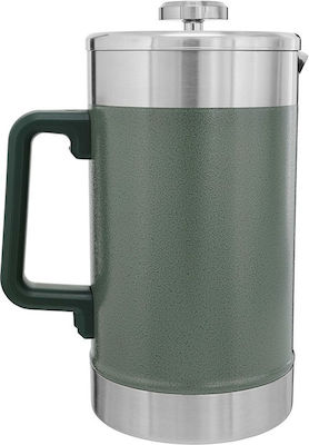 Stanley Classic Jug Thermos Stainless Steel BPA Free Green 1.4lt with Handle