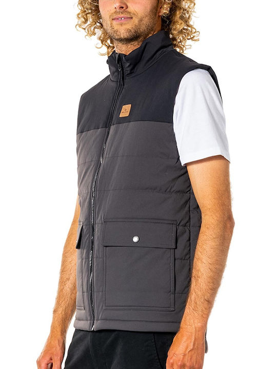 Rip Curl ANTI SERIES RIDGE Men's Sleeveless Jacket Waterproof and Windproof Gray