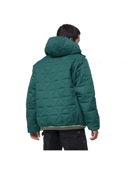 HUF Herren Winter Jacke Puffer Grün