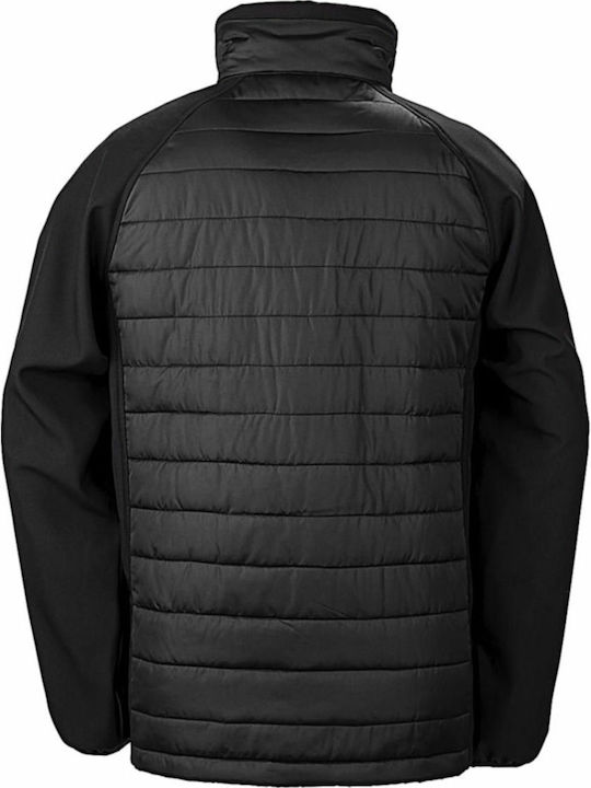 Winter Jacke Softshell Wasserdicht und Winddicht Schwarz