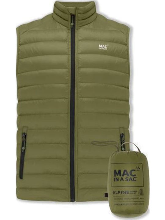 Alpine Безръкаво Зимно Puffer Якето Каки