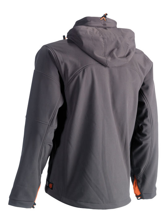 Herock Men's Winter Softshell Jacket Waterproof and Windproof Gray