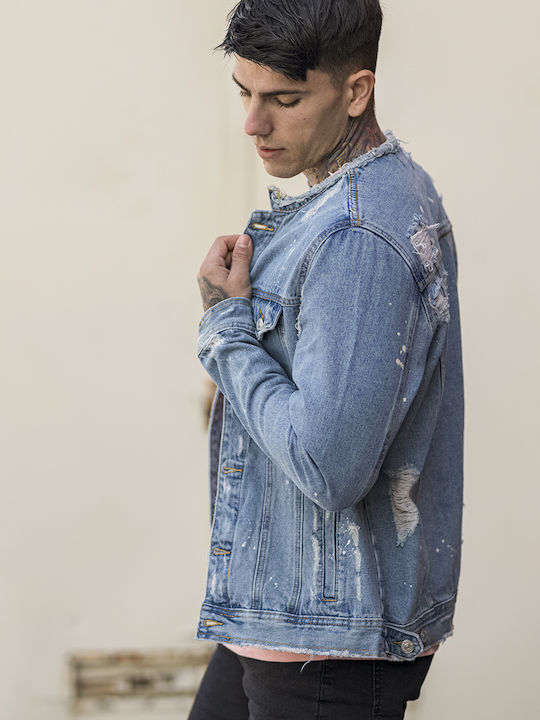 Noshame® Men's Winter Denim Jacket Blue