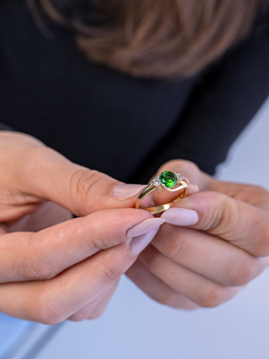 Kiriakos Gofas Μονόπετρο από Χρυσό 14K