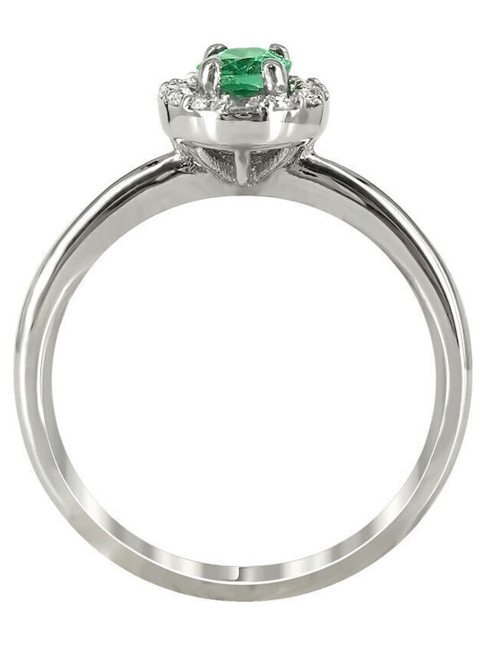 Kiriakos Gofas Единичен камък от Бяло злато 18K с Диамант