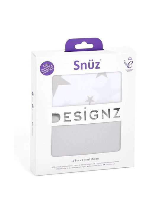 Snuz Set Baby Bettlaken Für Wiege Baumwolle Bunt 44x80cm 2Stück