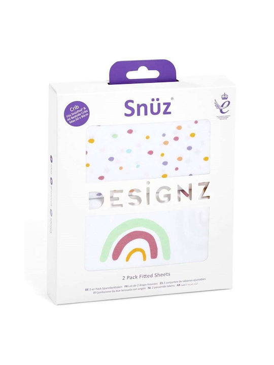 Snuz Seturi de cearșafuri pentru bebeluși Pentru Cradle Bumbac Multicolore 44x80buc 2buc