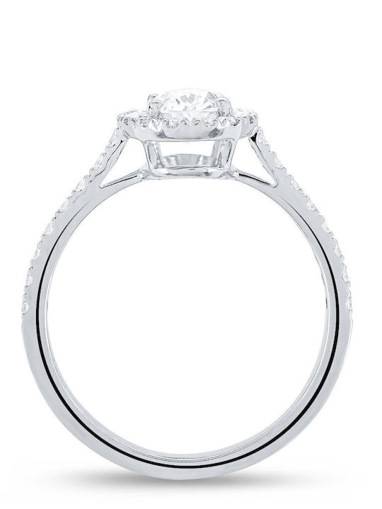 Kiriakos Gofas Einzelner Steine Ringe Aus Weißgold 18K