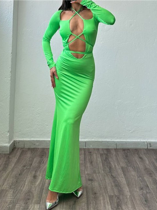 Chica Summer Maxi Evening Dress Green