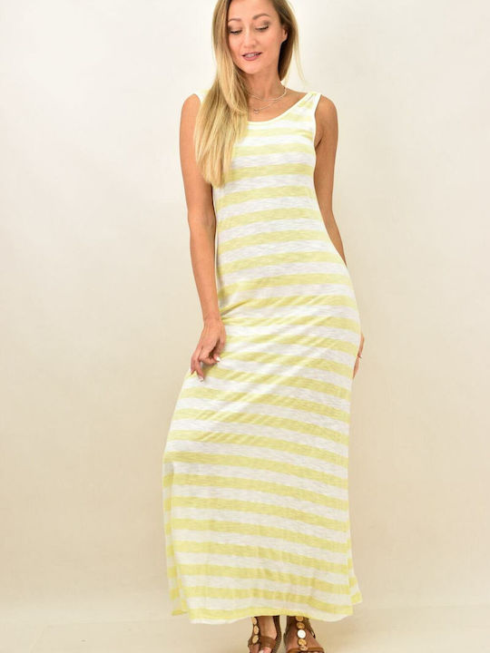 First Woman Summer Maxi Dress Yellow