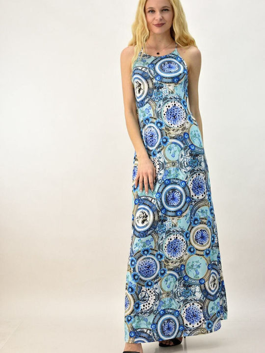 Sommer Maxi Kleid Hellblau