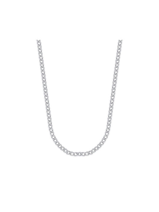 Kiriakos Gofas White Gold Chain Neck 14K Thin Thickness 2.6mm