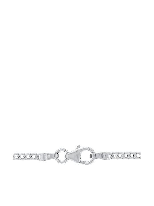 Kiriakos Gofas White Gold Chain Neck 9K Thin Thickness 1.95mm