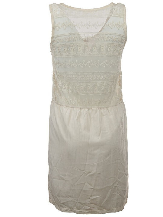 Sommer Mini Kleid Beige