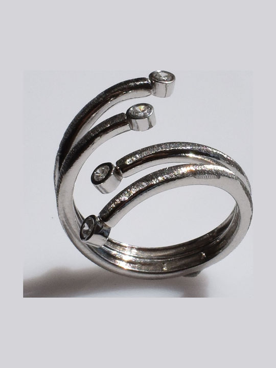 Bizoutaki Ring with Zircon made of Silver Bizoutaki Ring with Zircon made of Silver