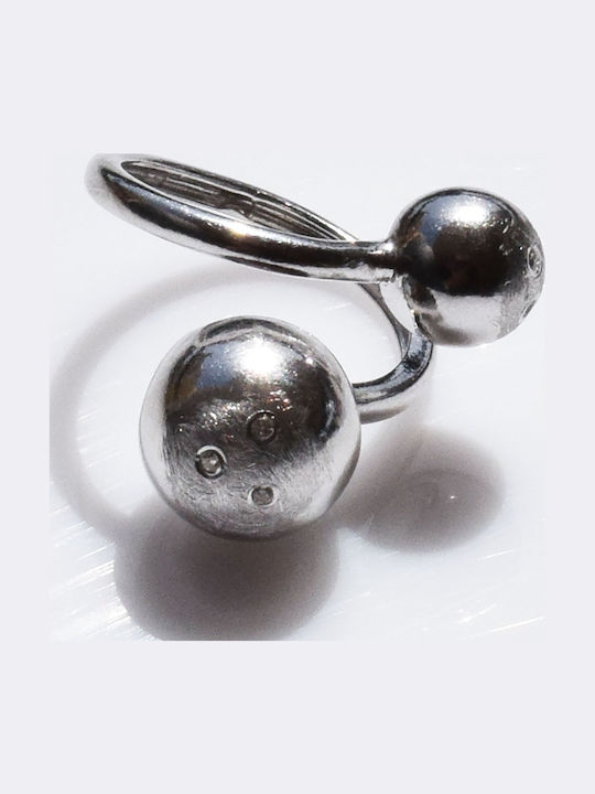 Bizoutaki Ring with Zircon made of Silver