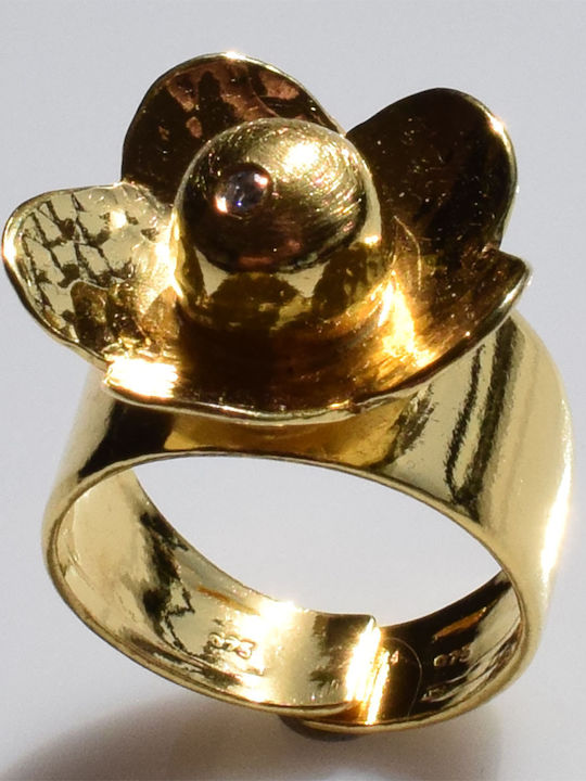 Bizoutaki Women's Silver Gold Plated Ring Bizoutaki Women's Silver Gold Plated Ring
