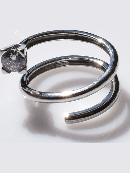 Bizoutaki Ring with Zircon made of Silver