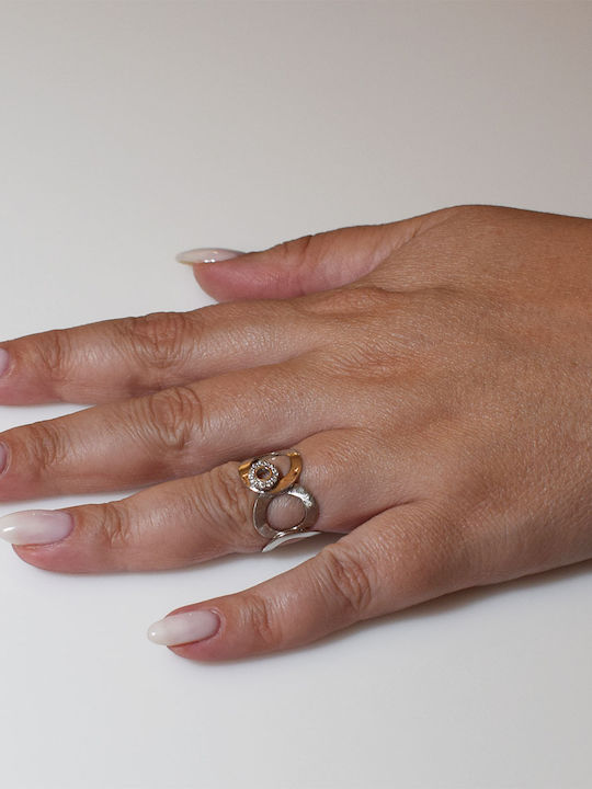 Bizoutaki Ring with Zircon made of Silver