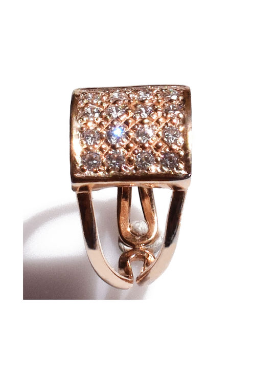 Bizoutaki Women's Ring with Zircon from Silver Gold Plated