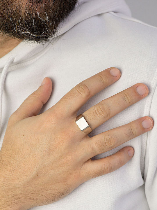 Kiriakos Gofas Ring made of White gold 14K