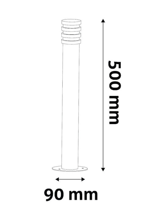 Avide Outdoor Small Post LED Floor Lamp 1.5W With Natural White Light IP44 Silver