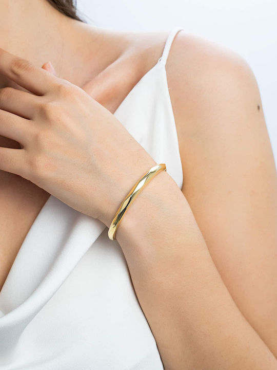 Kiriakos Gofas Damen Armband Handschellen aus Gold 14K