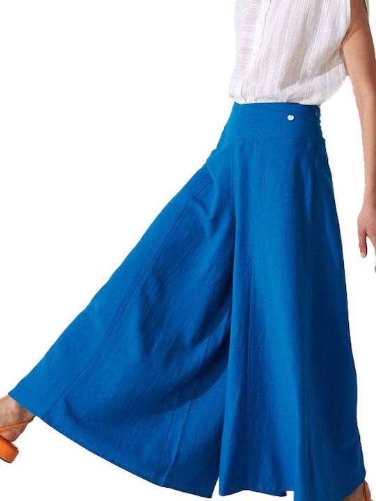 Ale - The Non Usual Casual Women's Fabric Trousers Turquoise