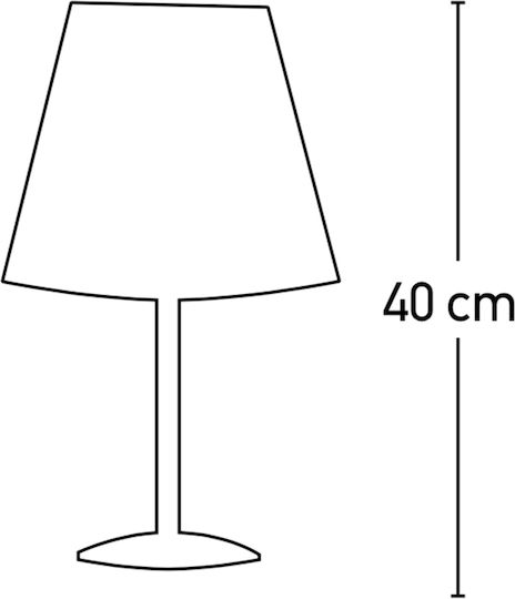 Inlight Metall Tischlampe für Fassung E14 mit Weiß Schirm und Silber Basis