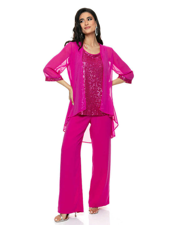 RichgirlBoudoir Women's Fuchsia Set with Trousers