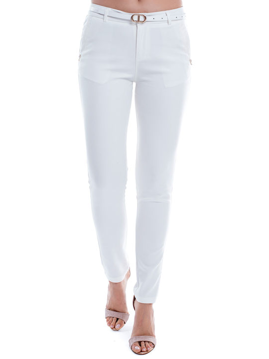 RichgirlBoudoir Women's Chino Trousers White