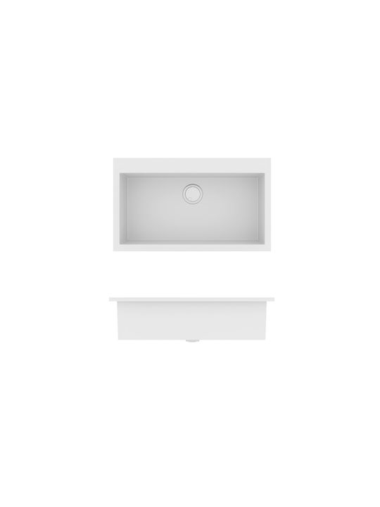 Sanitec Ultra Granite Drop-In Chiuvetă din Granit Sintetic L79xW50cm Sienna