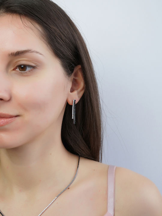 Kiriakos Gofas Set with Necklace , Earrings & Bracelet from White Gold 14K