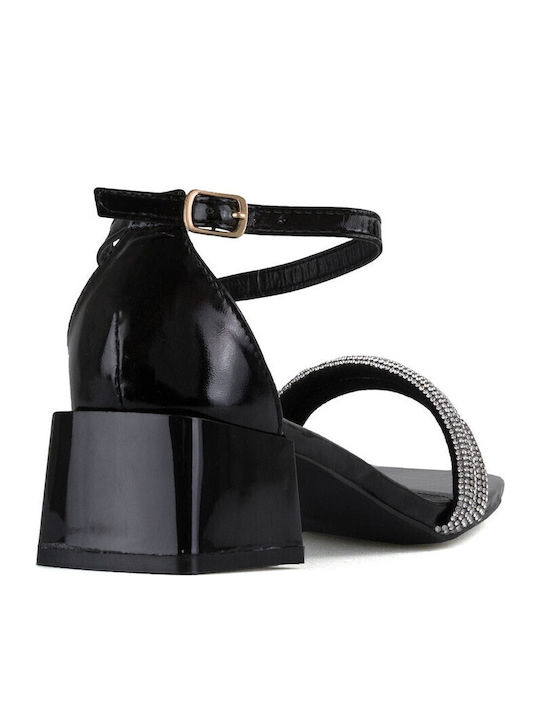 Сандали с Камъчета Черни PDL-5353 (BLK)