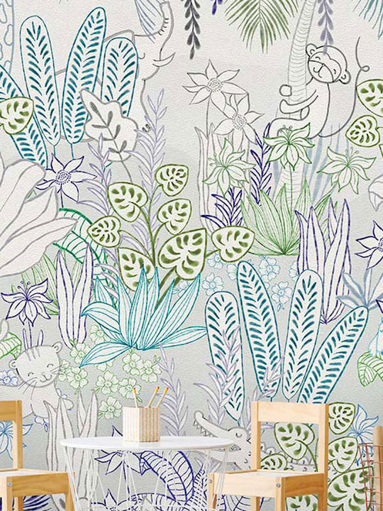 Wall Mural Paper Gray L200xW280cm Washable