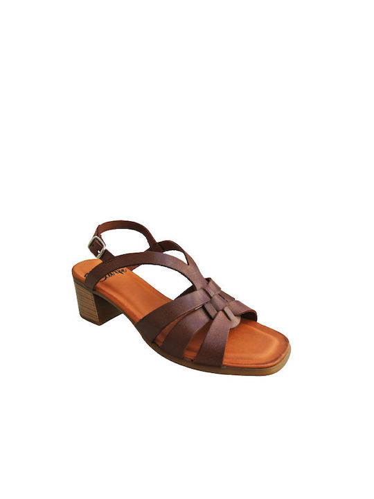 Studio Scarpa Leather Anatomic Anatomical Sandals In Brown Color Spanish Made