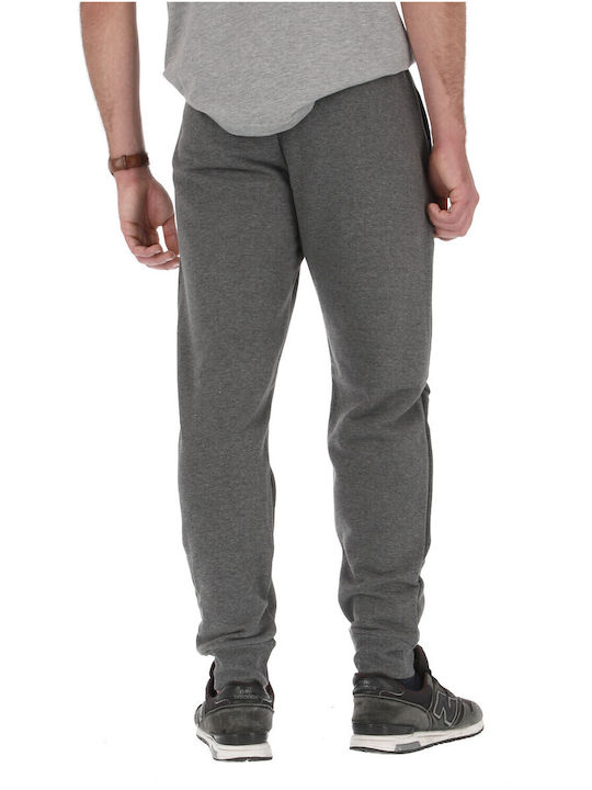 Prince Men's Fleece Sweatpants with Rubber Gray