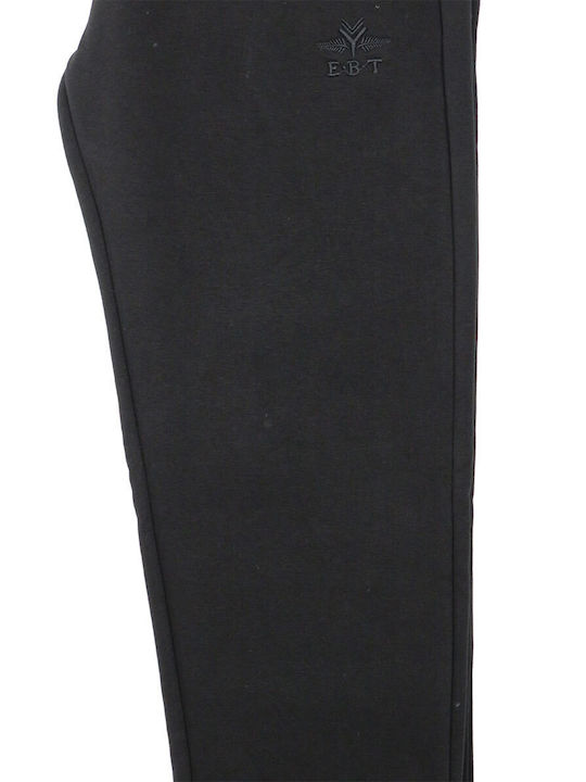 Everbest Men's Sweatpants with Rubber Black