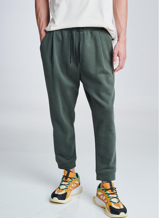 P/Coc Men's Sweatpants with Rubber Khaki P-_CH_