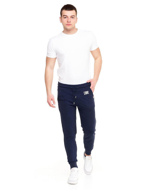 Leone 1947 Men's Sweatpants with Rubber Navy Blue