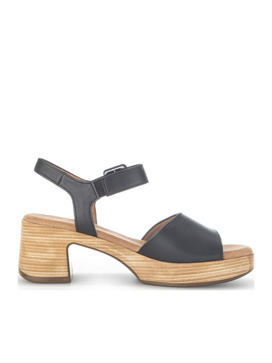 Leder Sandalen Anatomisch Schwarz